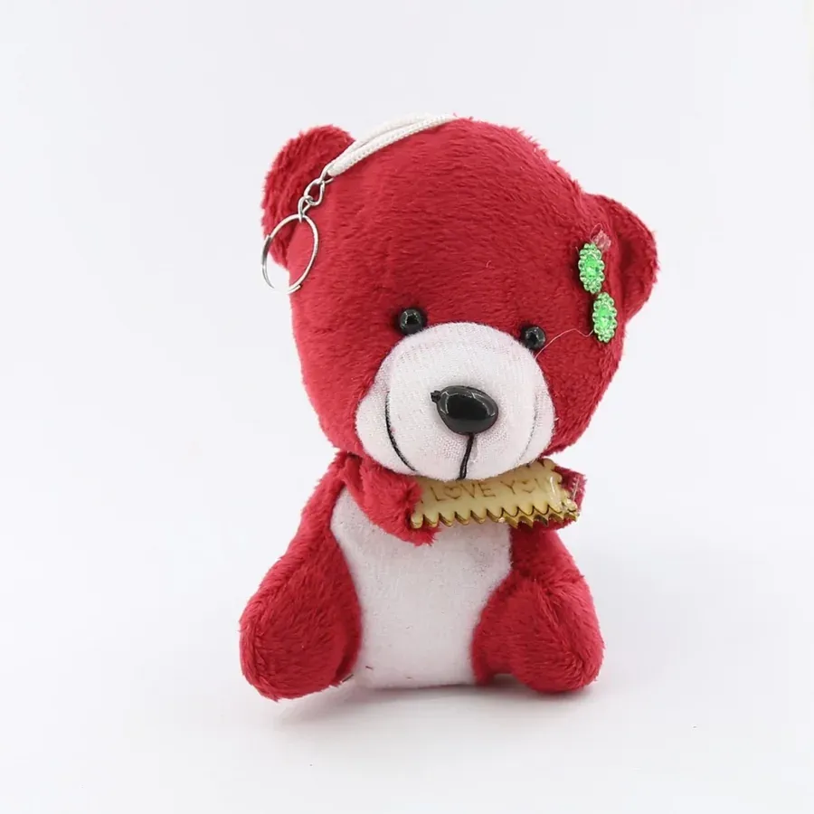 Kırmızı peluş ayıcık anahtarlık