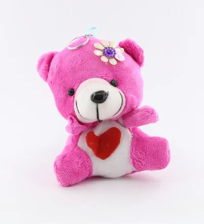 PEMBE PELUŞ ANAHTARLIK AYICIK