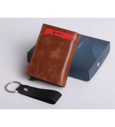 KİŞİYE ÖZEL YENİ TREND OTOMATİK MEKANİZMALI CÜZDAN - ANAHTARLIK HEDİYELİ