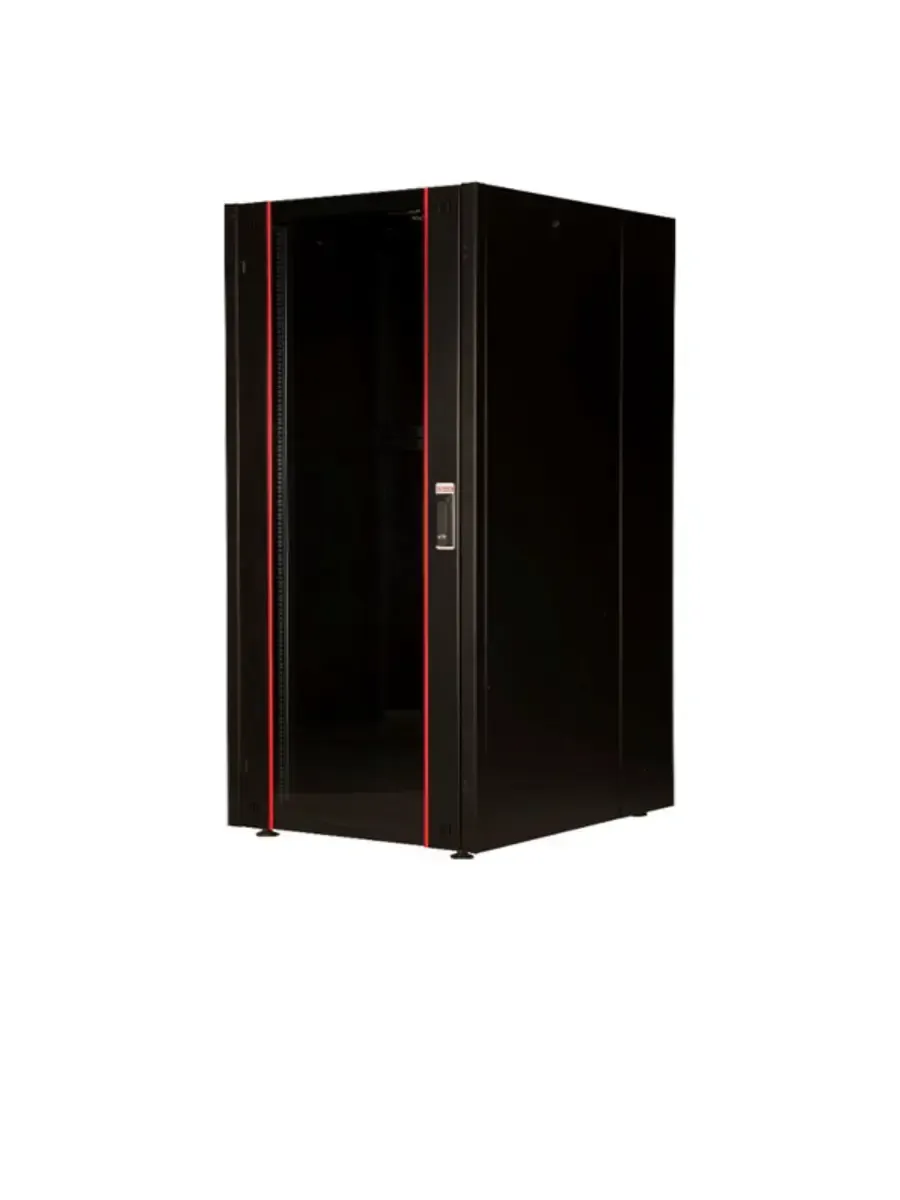 Siyah camlı dikili tip rack kabin