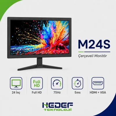 ttec M24S” 24 FHD LED monitör VGA+HDMI