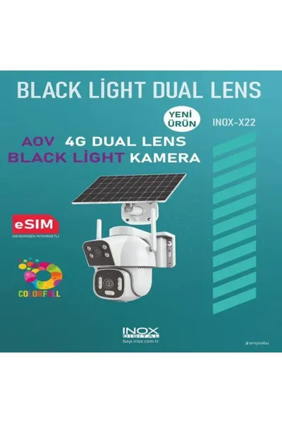 -X22 4G DUAL LENS BLACK LİGHT ESİM SOLAR KAMERA