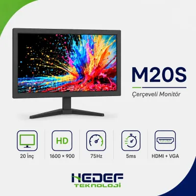 ttec M20S 20” FHD LED monitör VGA+HDMI