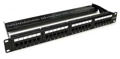 48 PORT PATCH PANEL SLİDİNG BLACK 1U CAT6 UTP
