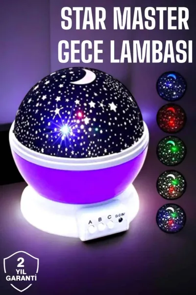 Çocuklara Özel Yıldızlı Gece Lambası