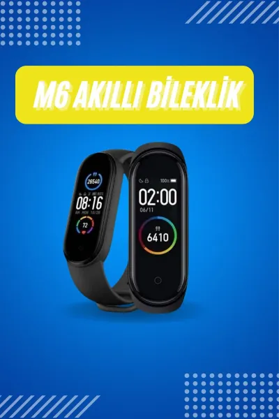 Akıllı Uyumlu Bileklik M6 Adımsayar Spor Modları Çağrı Görme Türkçe Menü