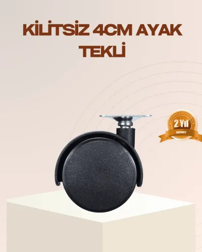 4 cm Kilitsiz Mobilya Ayağı Tekli Kolay Dönen Masa ve Sehpa Ayağı