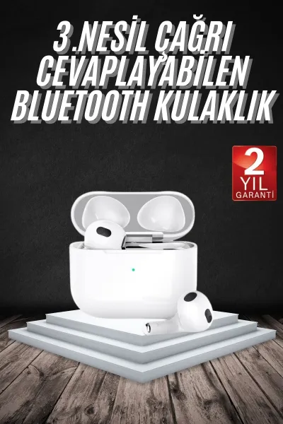 Bluetooth Kulaklık 3. Nesil Ios Android Uyumlu Yeni Nesil Wireless Charge