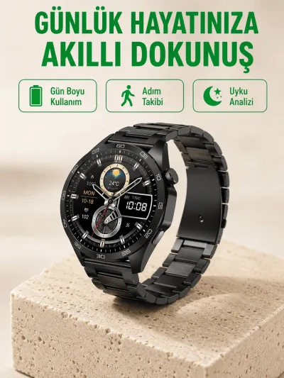 Bluetooth Akıllı Saat – Nabız, Adım Sayar, Uyku Takibi ve Spor Modlarıyla Akıllı Yaşam Asistanı