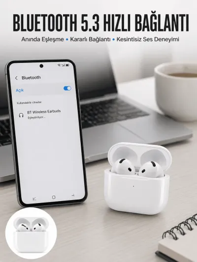 Kablosuz Bluetooth Kulaklık TWS ANC Özelliği Yüksek Ses Kaliteli Yeni Nesil