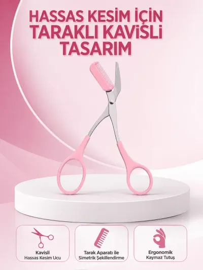 Kaş, Kirpik ve Tırnak Çevresi Temizliği İçin Çok Fonksiyonlu Makas Yeni Nesil