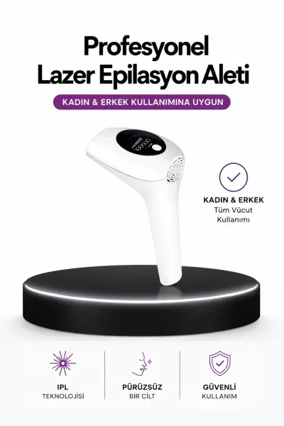 IPL Teknolojili Erkek Ve Kadın Kullanımına Uygun Lazer Epilasyon Cihaz