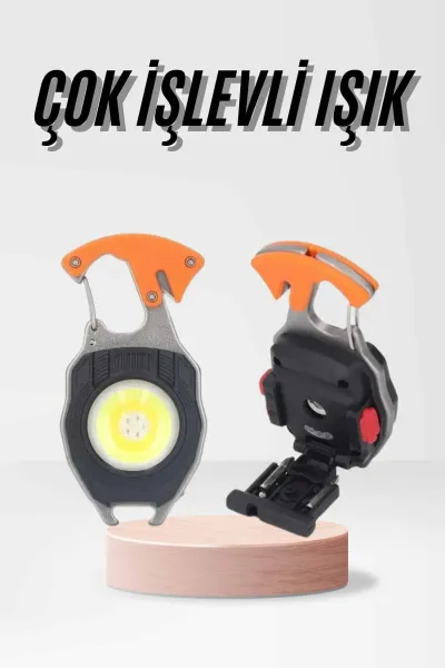 Çok İşlevli Acil Durum Işığı USB Şarjlı Cep Feneri 7 Farklı Mod