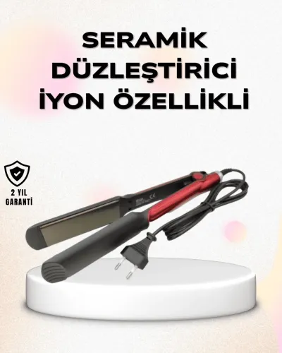 Profesyonel Titanyum Saç Düzleştirici – Ayarlanabilir Isı ve Hızlı Isınma Özellikli