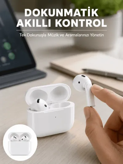 Kaliteli Ucuz İOS ve Android Uyumlu TWS Bluetooth Kulaklık ANC Özelliği Yeni Nesil