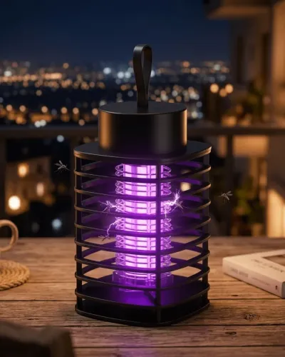 Akıllı Sivrisinek Öldürücü Lamba Güçlü UV Işık ve Elektrik Çarpma Teknolojili