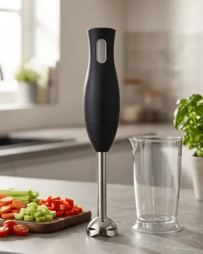 El Blenderı Paslanmaz Çelik Metal Ayaklı Ergonomik Tasarımlı Mutfak Blender