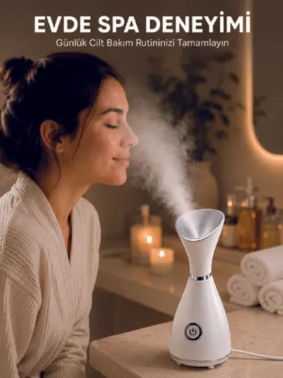 Nano İyonik Buhar Cihazı Tek Tuşla Kullanım Yüz Bakım Makinesi