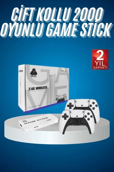 2.4 GHZ Oyun Konsolu Çift Konsol 4K Ultra Hd Game Stick
