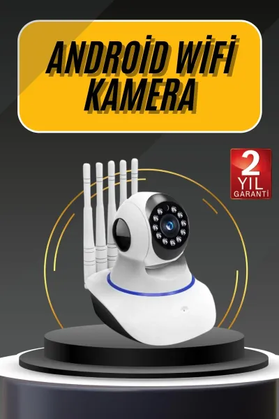 Akıllı Gece Görüşlü Sensörlü Wifi Kamera Telefondan Takip Edilebilir
