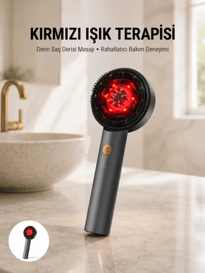 Saç Büyüme Destekleyici Elektrikli Masaj Tarak Yağ Aplikatörlü Yeni Nesil