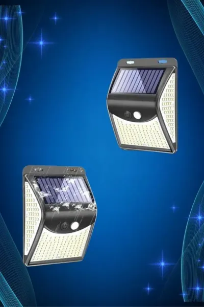 Solar Sensörlü Duvar Lambası Bahçe Lamba 20 Led Işık