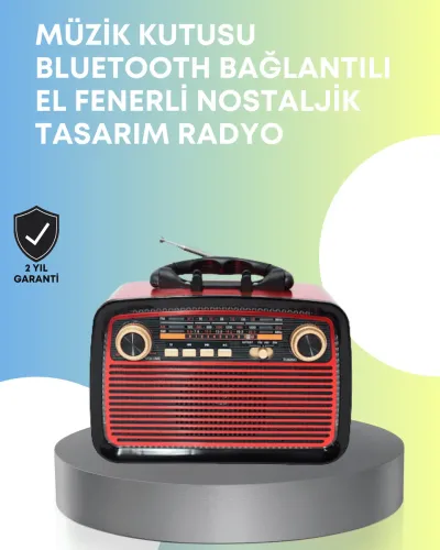 Taşınabilir Bluetooth Hoparlör – Modern Teknoloji ile Nostaljik Radyo Deneyimi, FM/AM Fonksiyonu