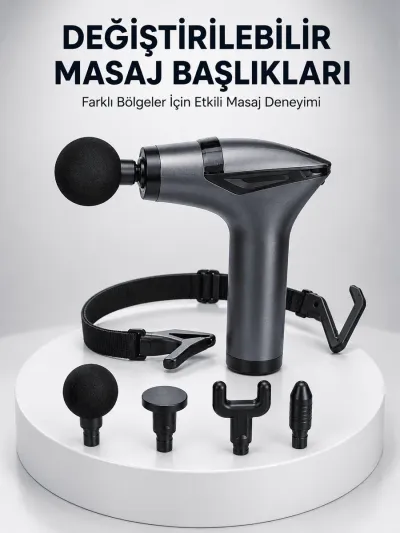 AKTÜEL 3in1 Taşınabilir Şarjlı Titreşimli Masaj Cihazı Çok Fonksiyonlu Yeni Nesil