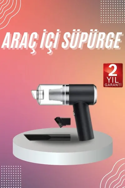 Araç İçi Süpürge Kablosuz Şarjlı Elektrikli Süpürge Elde Taşınabilir