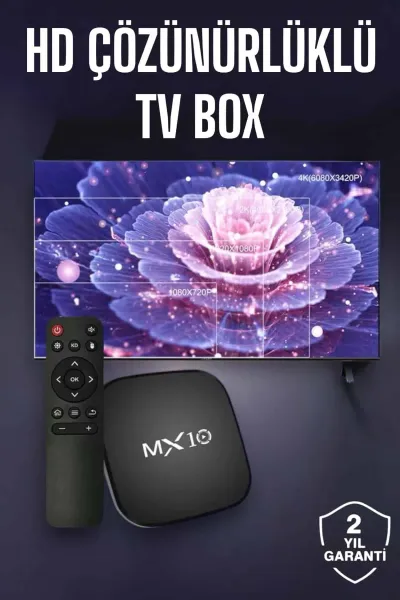 TV Box Android Uyumlu 4 Çekirdekli WİFİ Bağlantılı 4K