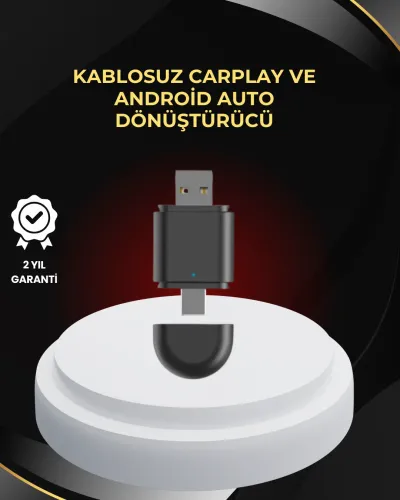 Kablosuz CarPlay ve Android Auto Dönüştürücü – USB-A & Type-C Girişli Akıllı Adaptör