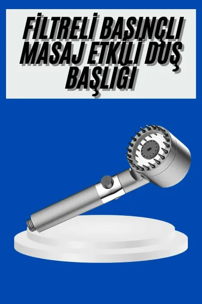 Yeni Nesil Duş Başlığı Paslanmaz Çelik Masaj Etkili Ergonomik Tasarım Su Basınçlı