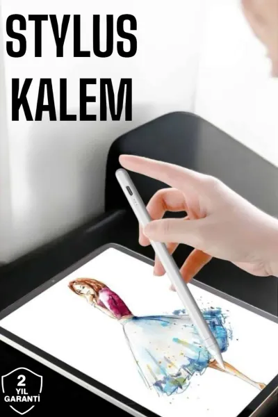 Tablet Kalemi Stylus Pen Dokunmatik Kalem Android Ve İOS Uyumlu Şarjlı