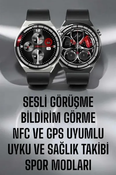 Akıllı Saat GPS VE NFC Özelliği Sesli Görüşme Dokunmstik Ekran