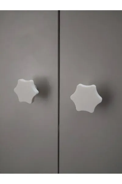 DÜĞME KULP 3,5cm (1 ADET) MUTFAK BANYO VESTİYER ÇOCUK ODASI KUPLU (Vidalar Dahil) — 6 KÖŞE