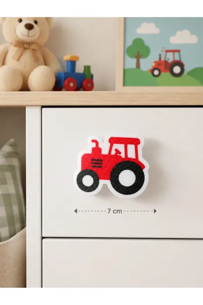 Çocuk Odası Dolap Kulpu 7cm (1 ADET) ARAÇLAR TRAKTÖR - KAMYON - TREN - UÇAK -BİSİKLET - GEMİ - DOZER - ARABA - HELİKOPTER - EKSKAVATÖR