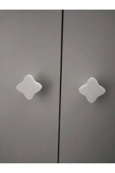 DÜĞME KULP 3,5cm (1 ADET) MUTFAK BANYO VESTİYER ÇOCUK ODASI KUPLU (Vidalar Dahil) — 4 GÖŞE