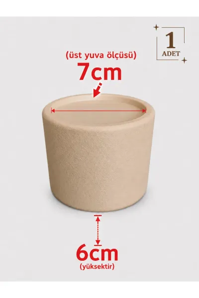 Mobilya Yükseltici Ayak Aparatı (1 ADET), Robot Süpürge İçin Koltuk Kanepe Yükseltici, 4-6 cm Yükseklik, 5-7 cm Ayak Çapı — Krem 7 Cm Ayak Çapı - 6 Cm Yükseltir