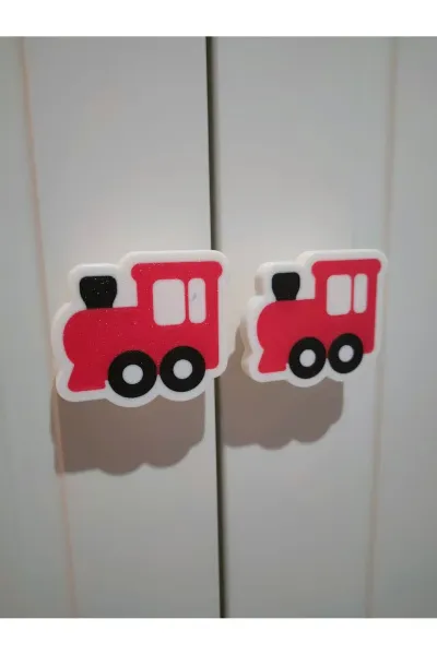 Çocuk Odası Dolap Kulpu 5,5cm (1 ADET) ARAÇLAR TRAKTÖR - KAMYON - TREN - UÇAK -BİSİKLET - GEMİ - DOZER - ARABA - HELİKOPTER - EKSKAVATÖR