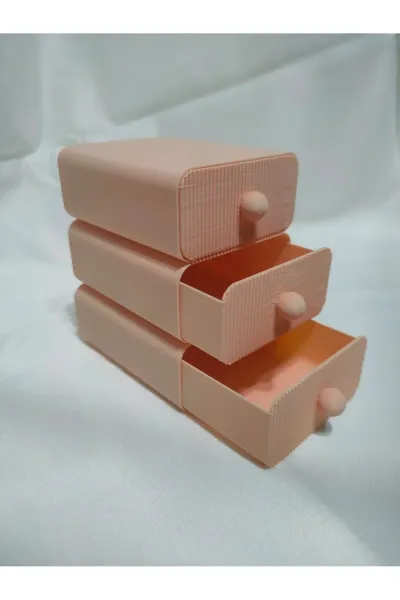 Mini Çekmece Organizer, 3 Çekmeceli Çok Amaçlı Düzenleyici, Takı Organizeri