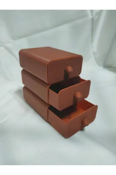 Mini Çekmece Organizer, 3 Çekmeceli Çok Amaçlı Düzenleyici, Takı Organizeri