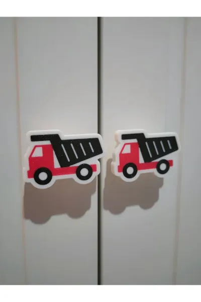 Çocuk Odası Dolap Kulpu 5,5cm (1 ADET) ARAÇLAR TRAKTÖR - KAMYON - TREN - UÇAK -BİSİKLET - GEMİ - DOZER - ARABA - HELİKOPTER - EKSKAVATÖR