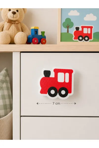 Çocuk Odası Dolap Kulpu 7cm (1 ADET) ARAÇLAR TRAKTÖR - KAMYON - TREN - UÇAK -BİSİKLET - GEMİ - DOZER - ARABA - HELİKOPTER - EKSKAVATÖR