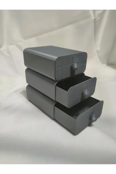 Mini Çekmece Organizer, 3 Çekmeceli Çok Amaçlı Düzenleyici, Takı Organizeri