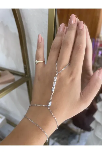 Taş Detaylı Şahmeran — Gümüş