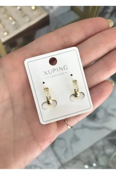 XUPING Model Taş Model Küpe (kararmaz)