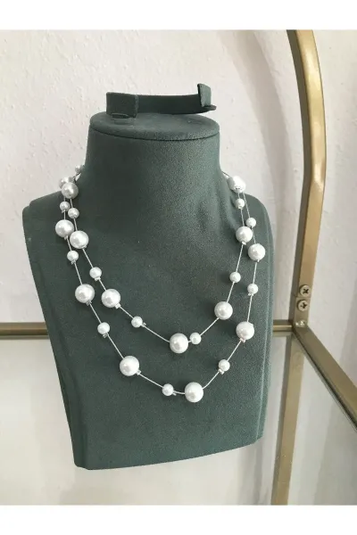 2li İnci Model Tasarım Kolye