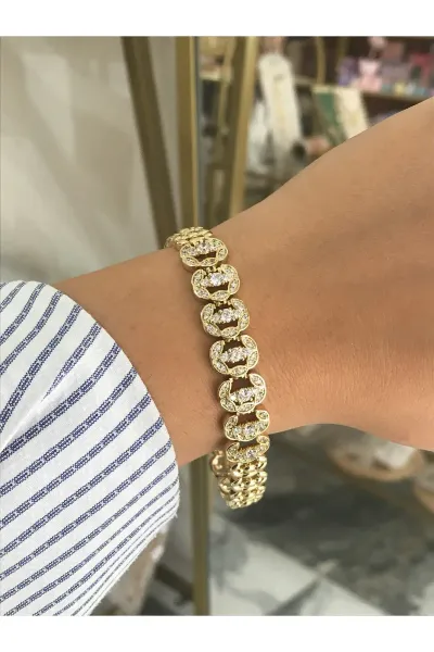 Taşlı Model Künye Bileklik (kararmaz)