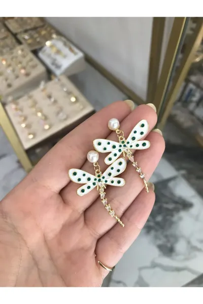Taşlı Yusufçuk Model Küpe