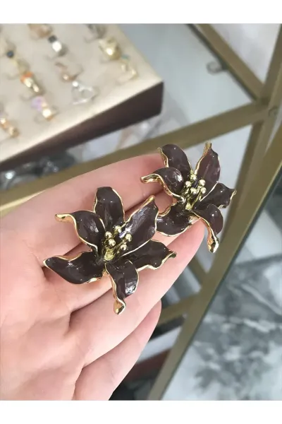 Tasarım Çiçek Model Küpe